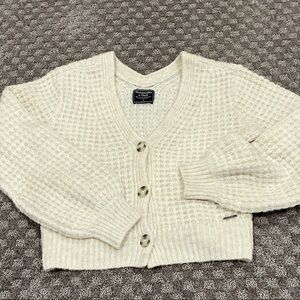 Abercrombie & Fitch Cream Cardigan Sweater